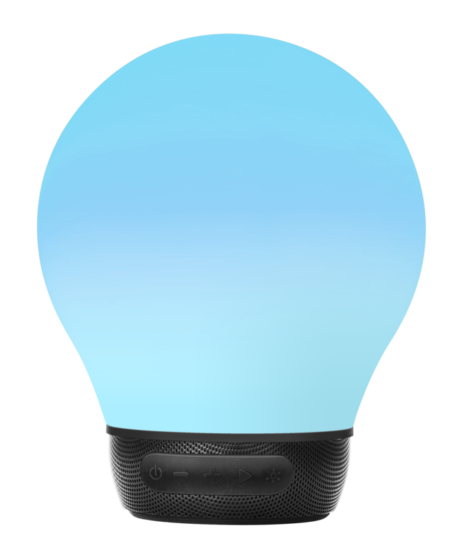 Divoom Aurabulb Lifestyle Bluetooth Speaker Smart Music Lamp, Black
